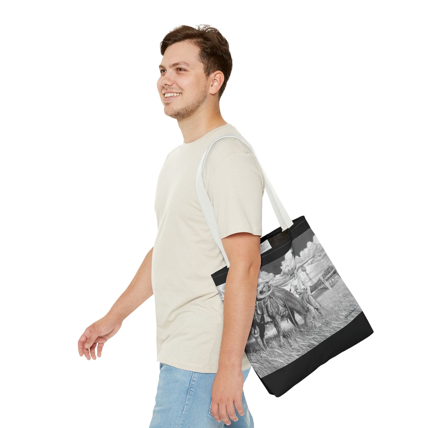 Young Cowboy Dream   Western Art Tote Bag