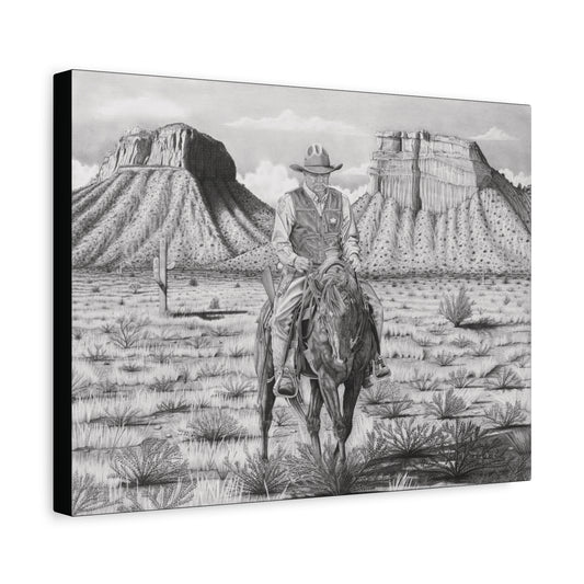 "On The Outlaw Trail" western art on canvas