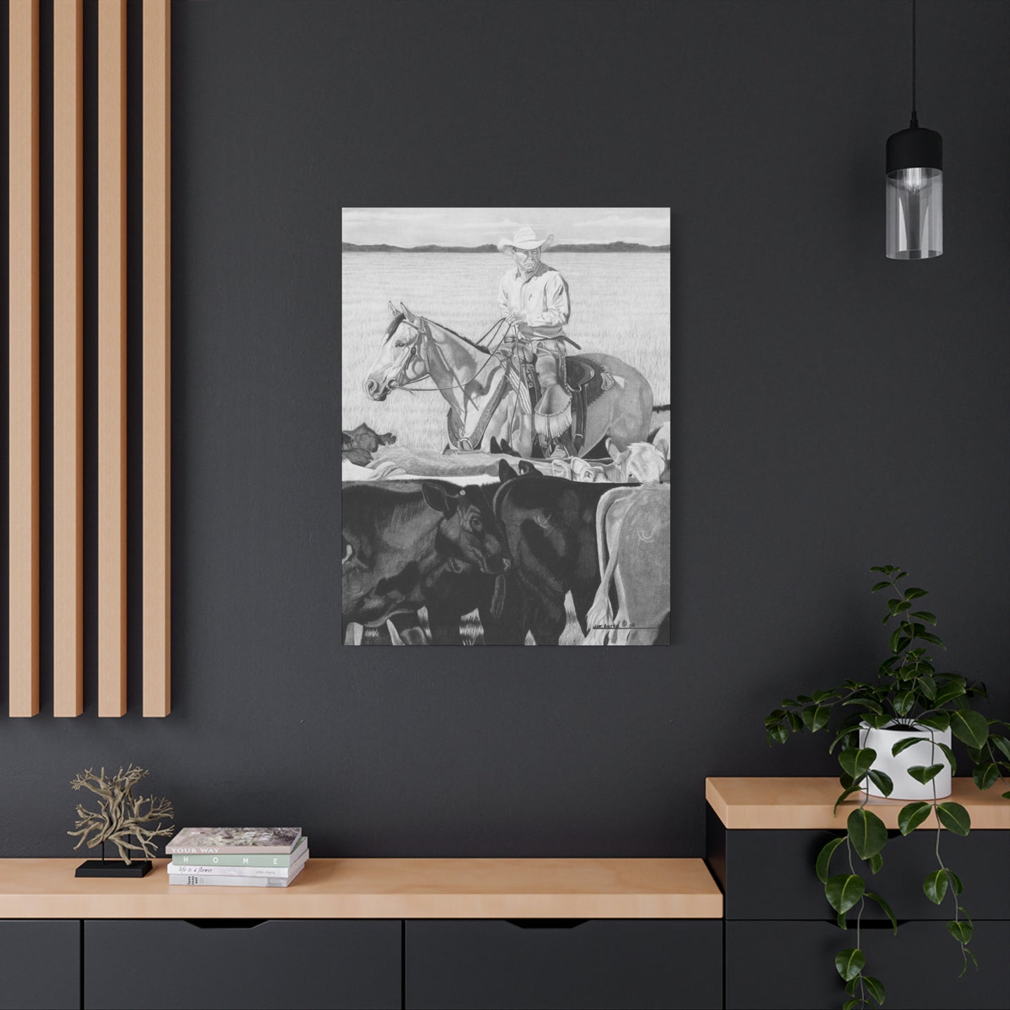 western art on canvas, home decor