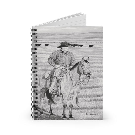 "The Passing Storm" Espiral Notebook , Journal for Equestrian Lovers, Western Art Gift, Cowpoke Writing Pad, [...]