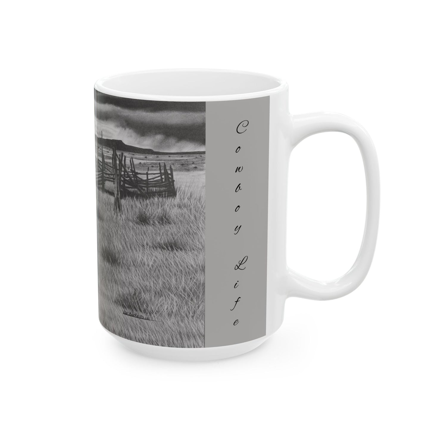 "The coming Storm"  Rustic Horse Lover Mug, Cowboy Decorative Coffee Cup, Horseback Riding Gift, Country Home Decor, Equestrian Tea Mug