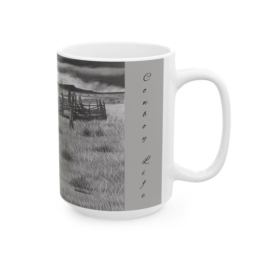 "The coming Storm"  Rustic Horse Lover Mug, Cowboy Decorative Coffee Cup, Horseback Riding Gift, Country Home Decor, Equestrian Tea Mug