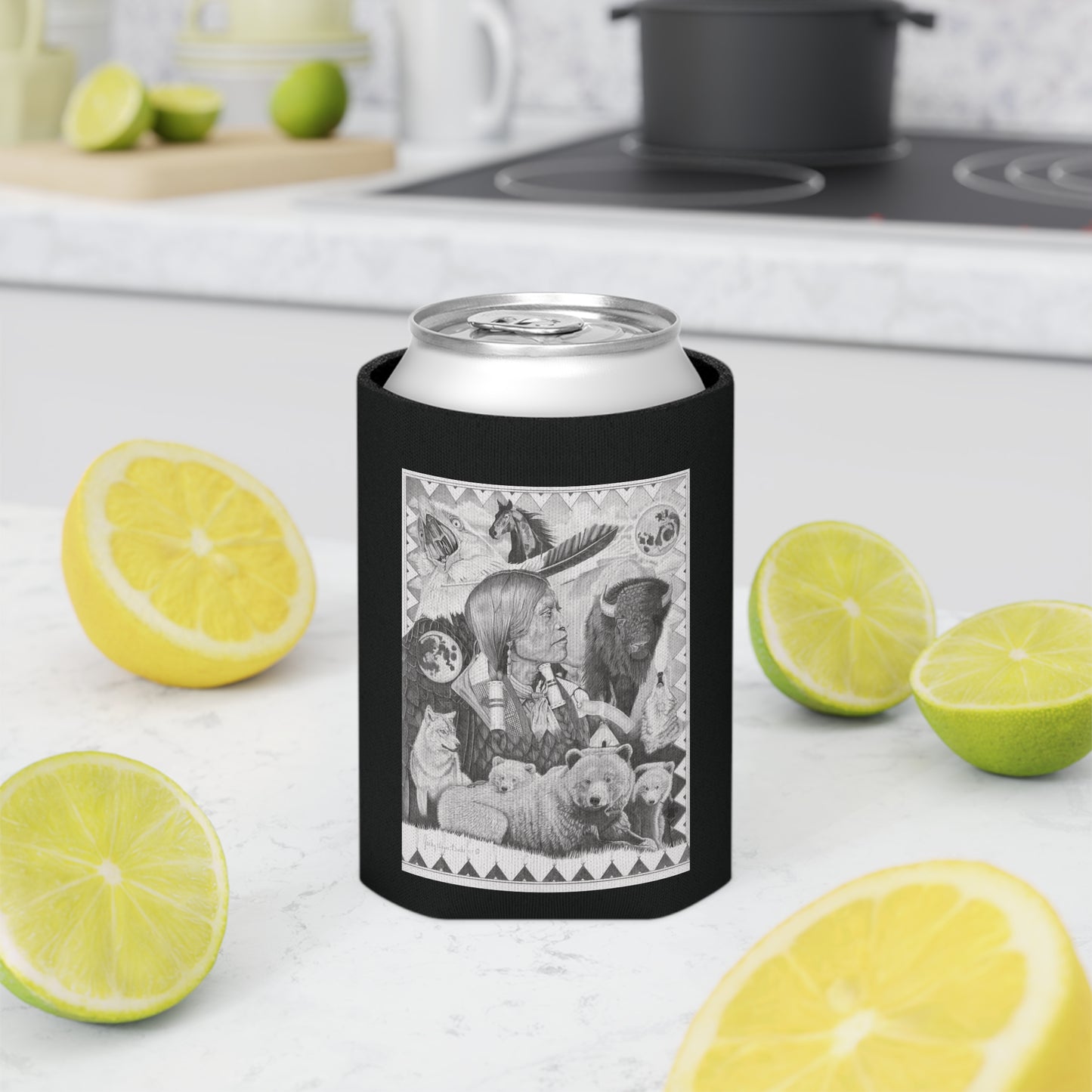 Can Cooler, Western Beverage Sleeve, Outdoor Party Gear, Country-Themed Drink Holder, Ideal for BBQs & Tailgates