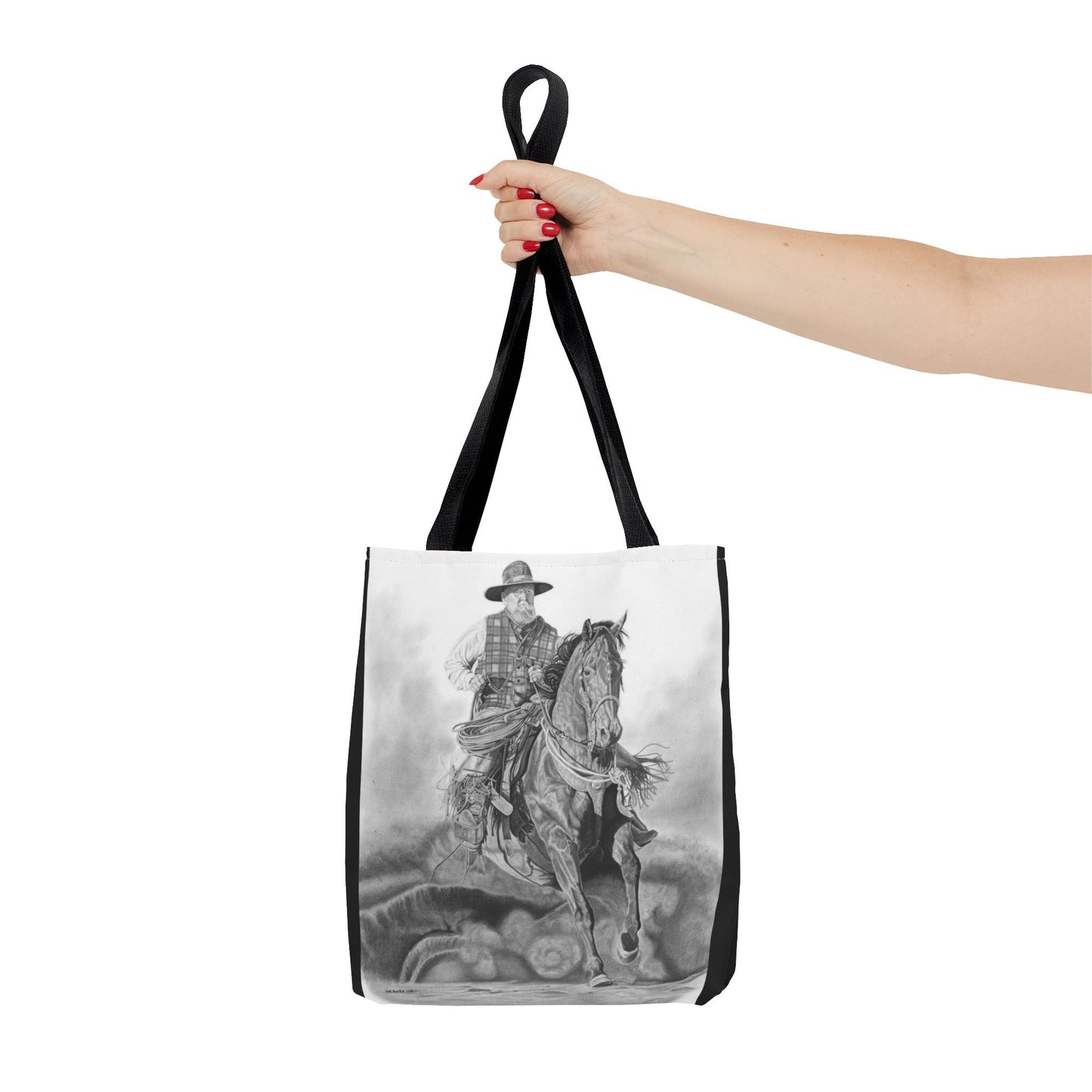 "Trouble  Up Ahead" Tote Bag, Western Style Shopping Tote, Equestrian Gift, Farmhouse Decor, Horse Lover Accessory