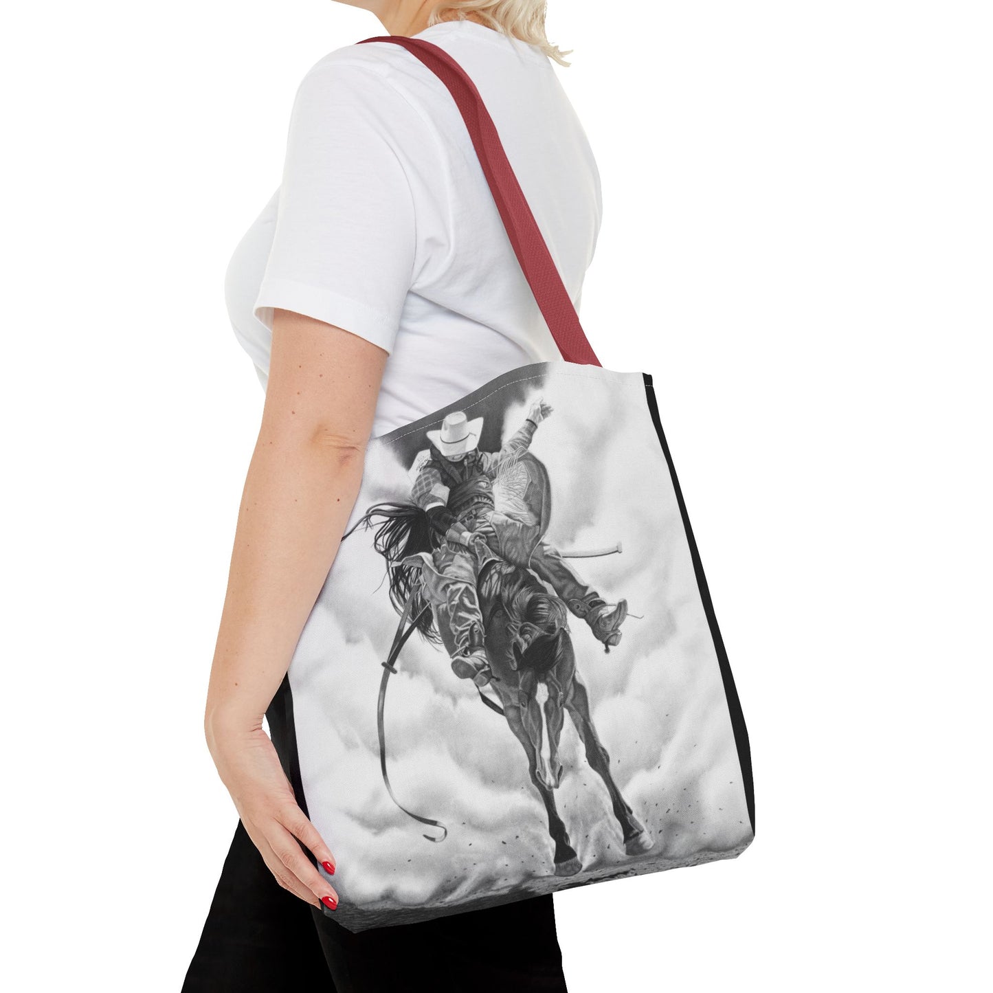 "Storm a Brewing"  Tote Bag, Western Style Shopping Tote, Equestrian Gift, Farmhouse Decor, Horse Lover Accessory