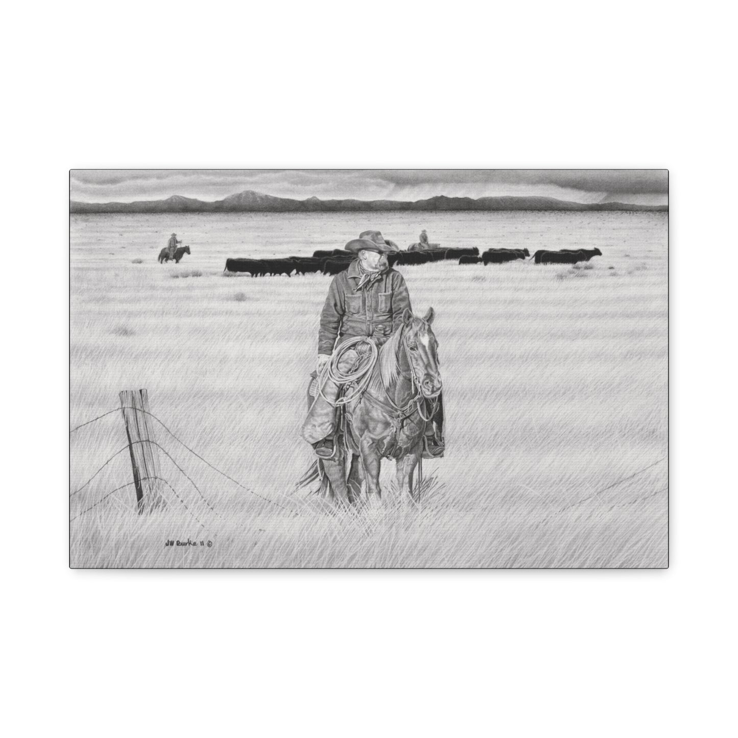 western art on canvas, home decor, farmhouse