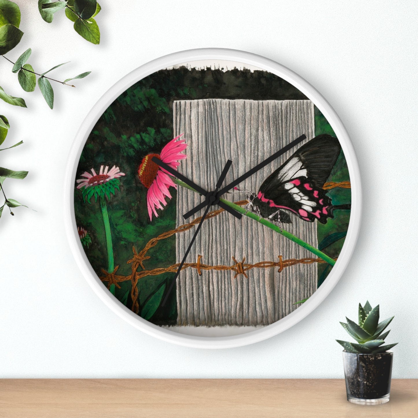 Wall Clock - Vintage Farmhouse Decor, Western Theme Timepiece, Country Home Accent, Horse Lover Gift, Unique Wall Art