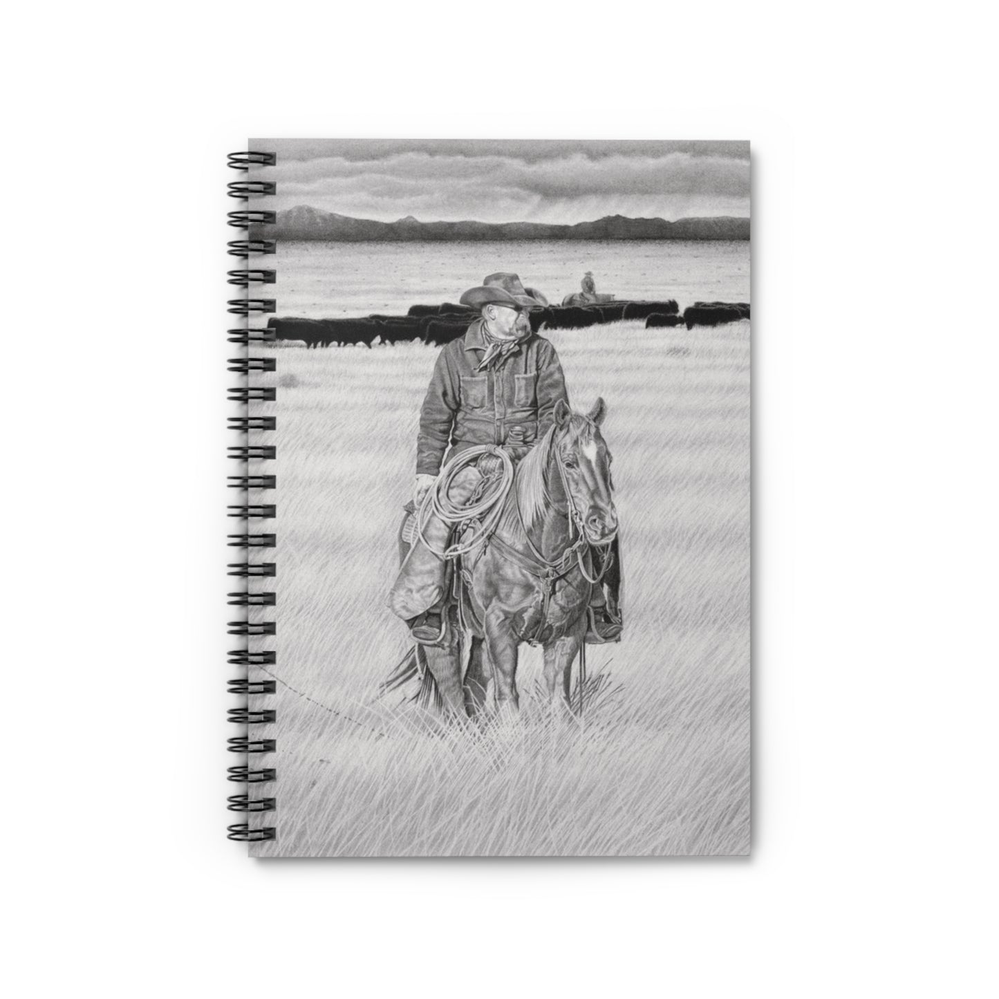 "The Passing Storm " Espiral Notebook - Capturing the Spirit of the West, Journal for Equestrian Lovers, Western Art Gift, Cowpoke Writing Pad, [...]