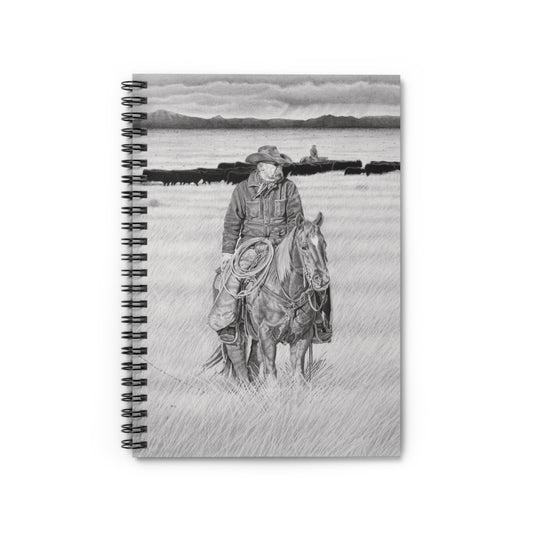 "The Passing Storm " Espiral Notebook - Capturing the Spirit of the West, Journal for Equestrian Lovers, Western Art Gift, Cowpoke Writing Pad, [...]