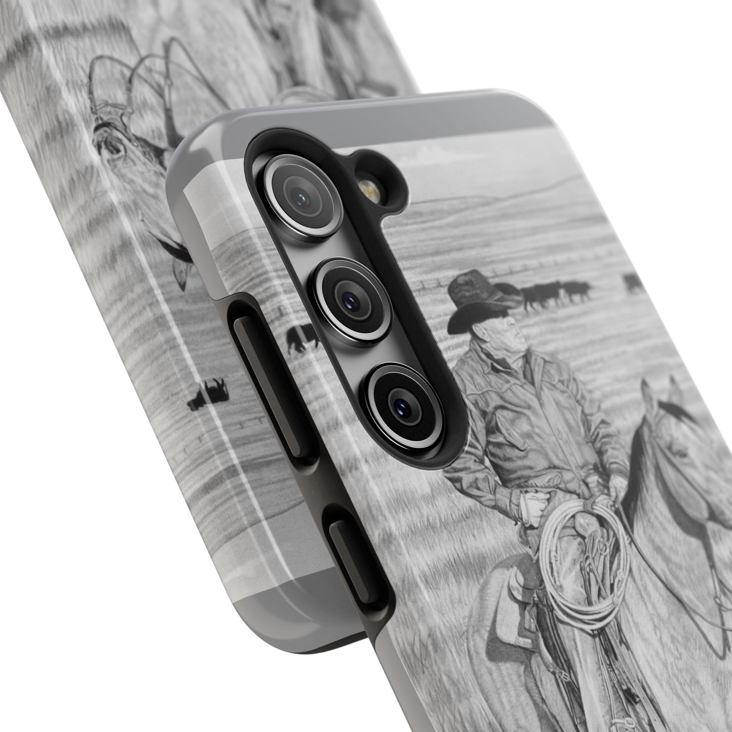 "The Passing Storm" Western Rodeo Phone Cases, Cowboy Design, Tough Protection, Gift for Him, Ranch Decor, Durable Style