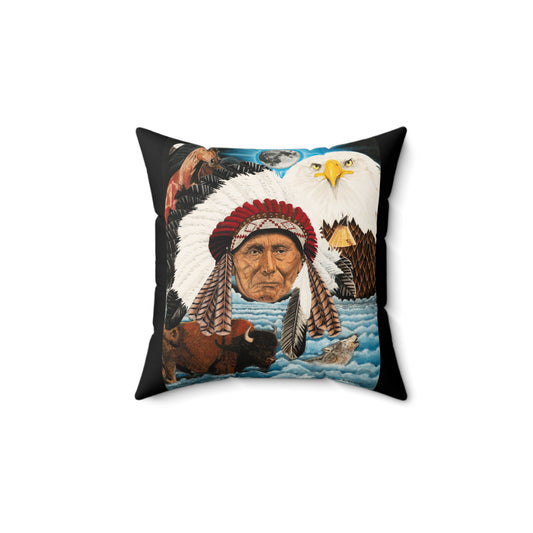 "Dream of Chief Joseph" ,  Cowboy Decor Pillow, Western Home Accent, Farmhouse Throw Pillow, Gift for Horse Lovers, Country Style Cushion