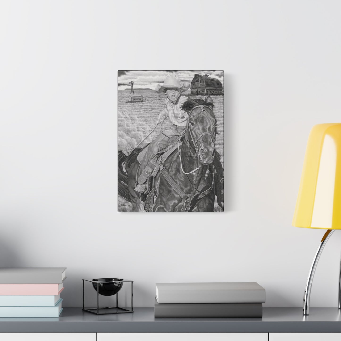 western art on canvas, home decor, farmhouse