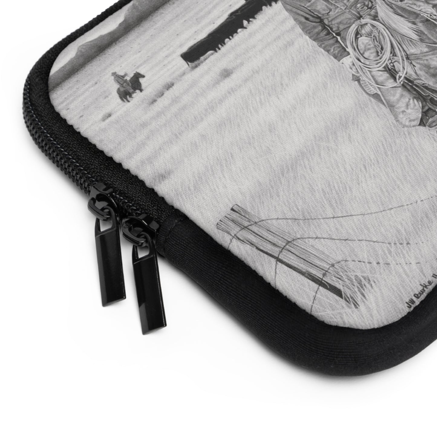 "The Passing Storm" Rustic Cowboy Laptop Sleeve, Western Cowpoke Case, Unique Gift for Ranch Lovers, Rodeo Accessories, Durable Tech Cover