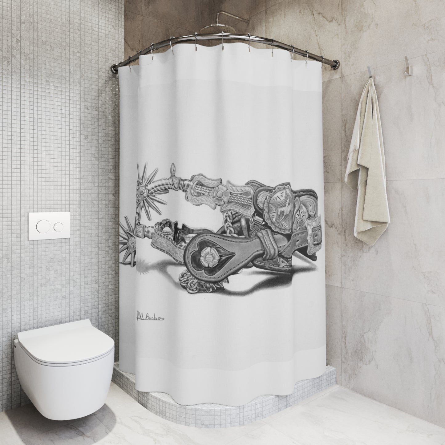 Shower Curtain, western style Bathroom Decor