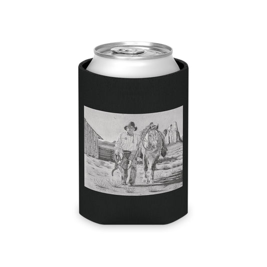 "On The Trail of the Outlaw"  Rustic Cowboy Can Cooler, Western Beverage Sleeve, Outdoor Party Gear, Country-Themed Drink Holder, Ideal for BBQs & Tailgates