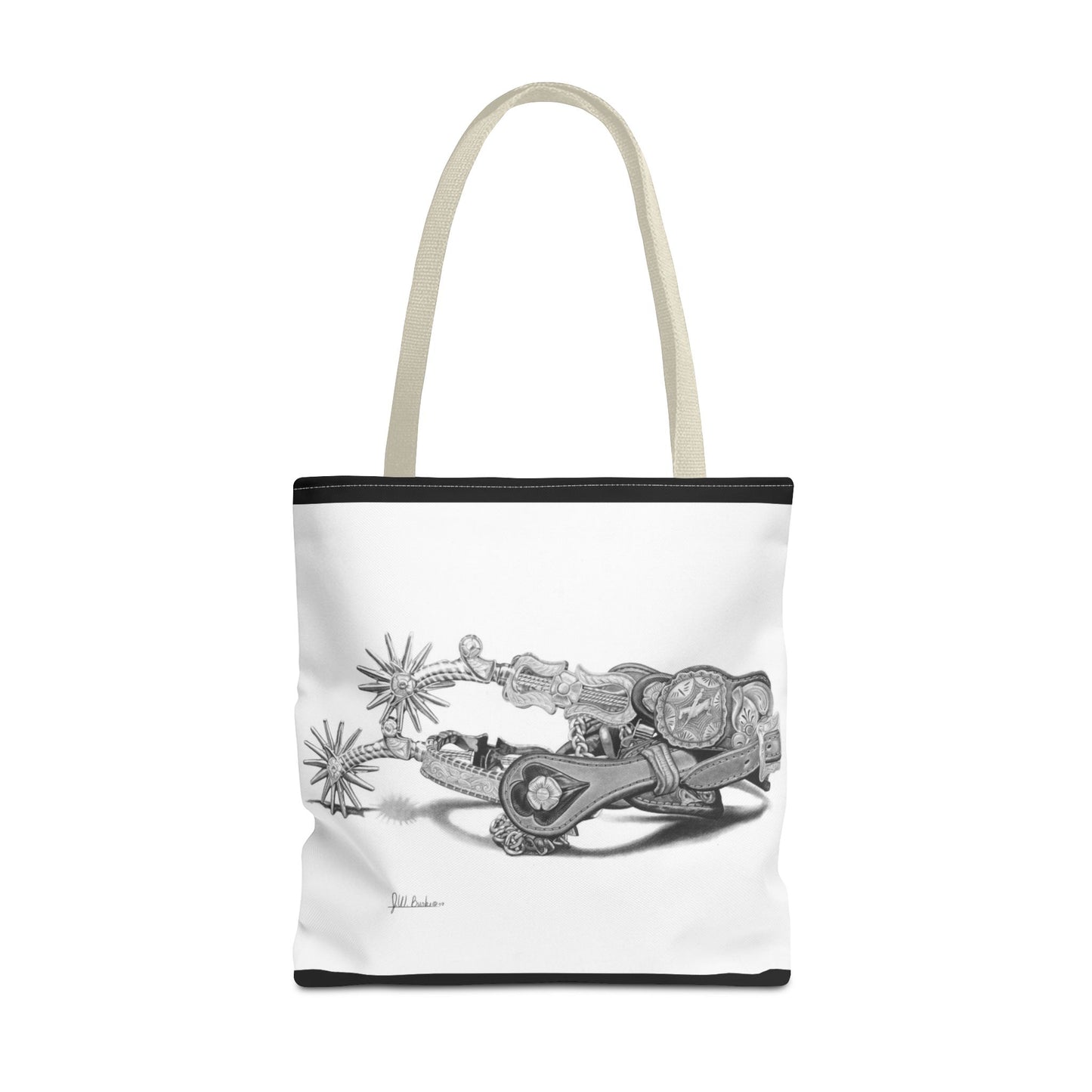 "Spurs"  Tote Bag, Western Style Shopping Tote, Equestrian Gift, Farmhouse Decor, Horse Lover Accessory