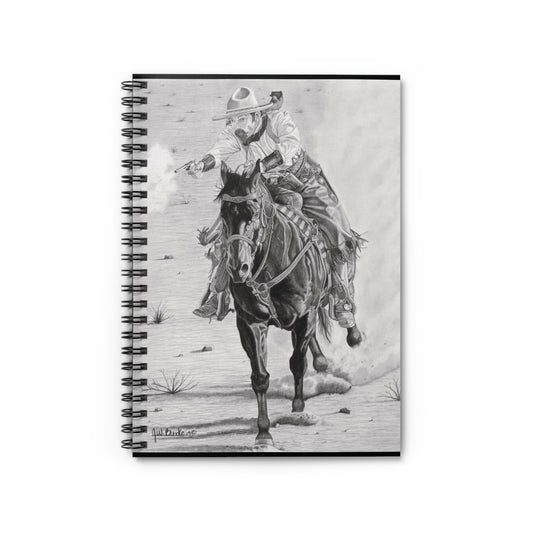 "Wild Bill Rides Again"   Espiral Notebook - Capturing the Spirit of the West, Journal for Equestrian Lovers, Western Art Gift, Cowpoke Writing Pad, [...]
