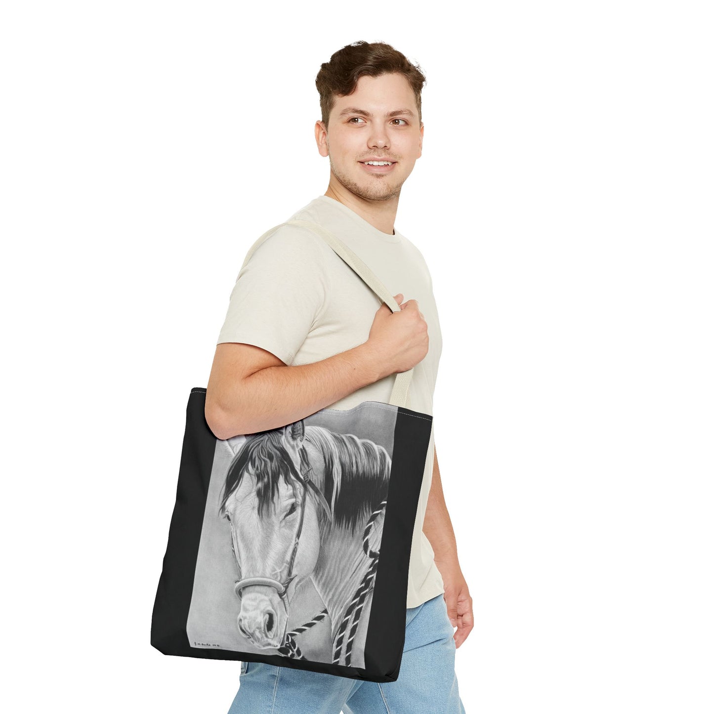 Tote Bag, Western Style Shopping Tote, Equestrian Gift, Farmhouse Decor, Horse Lover Accessory