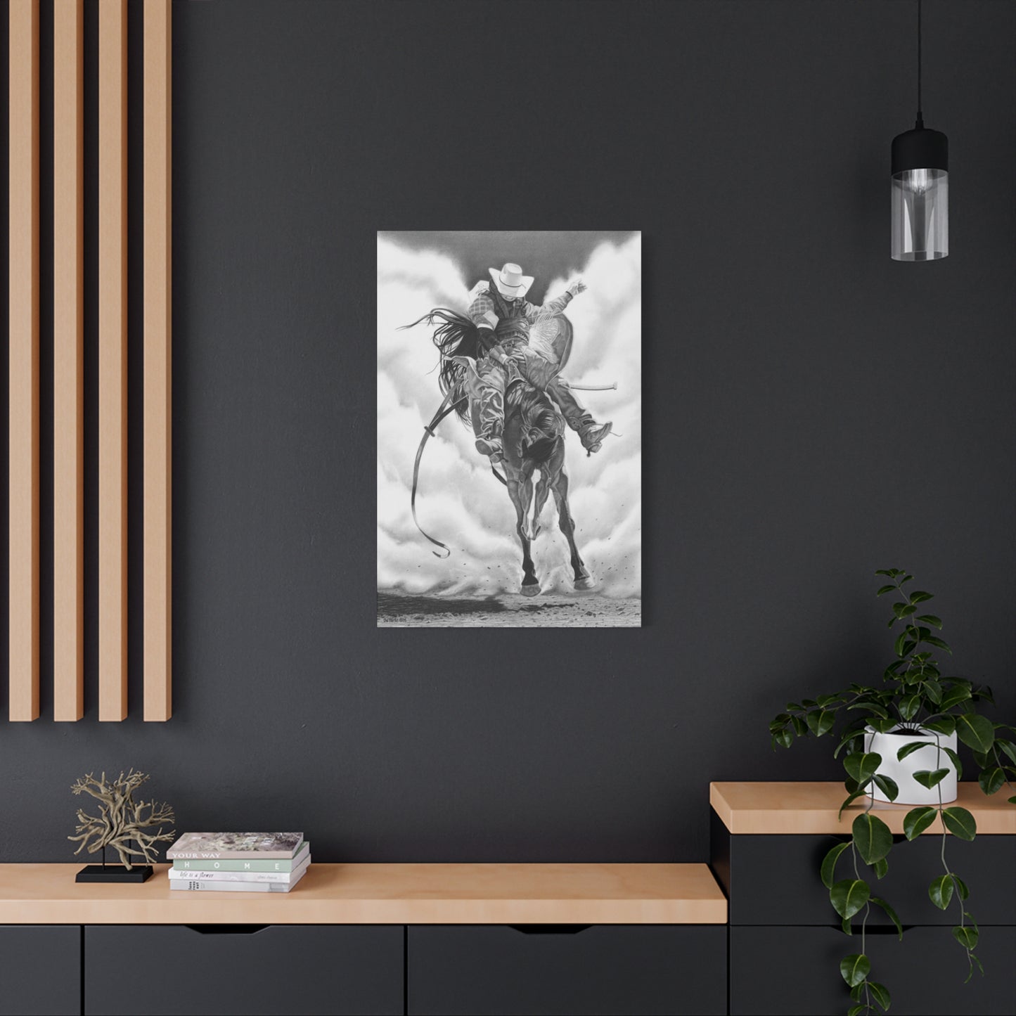 Art on canvas, western style, farmhouse