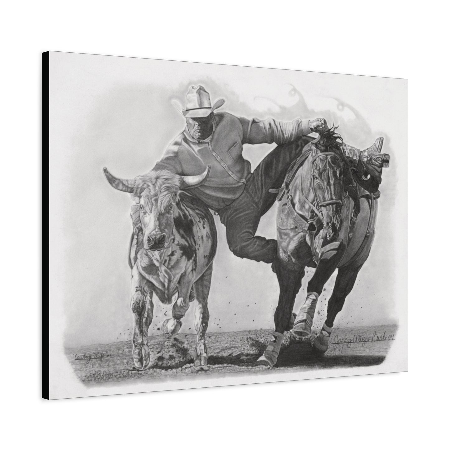 "Cowboy Life # 1 " western art on canvas.