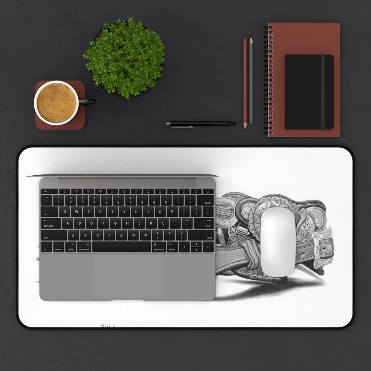 Desk Mat - Western Decor, Cowboy Office Accessory, Horse Lovers Gift, Stylish Computer Mat, Rustic Home Office