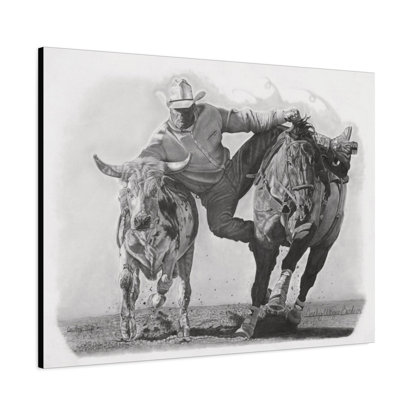 "Cowboy Life # 1 " western art on canvas.