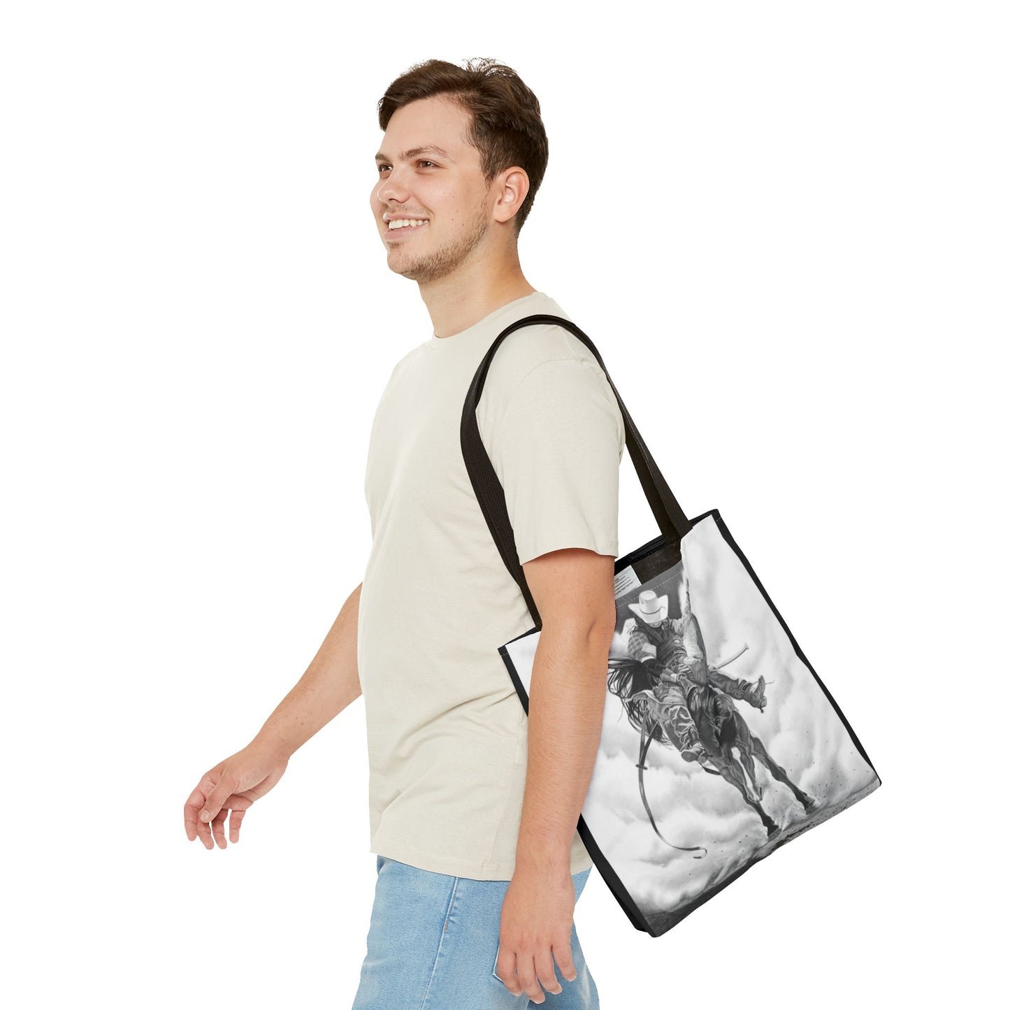 Tote Bag, Western Style Shopping Tote, Equestrian Gift, Farmhouse Decor, Horse Lover Accessory