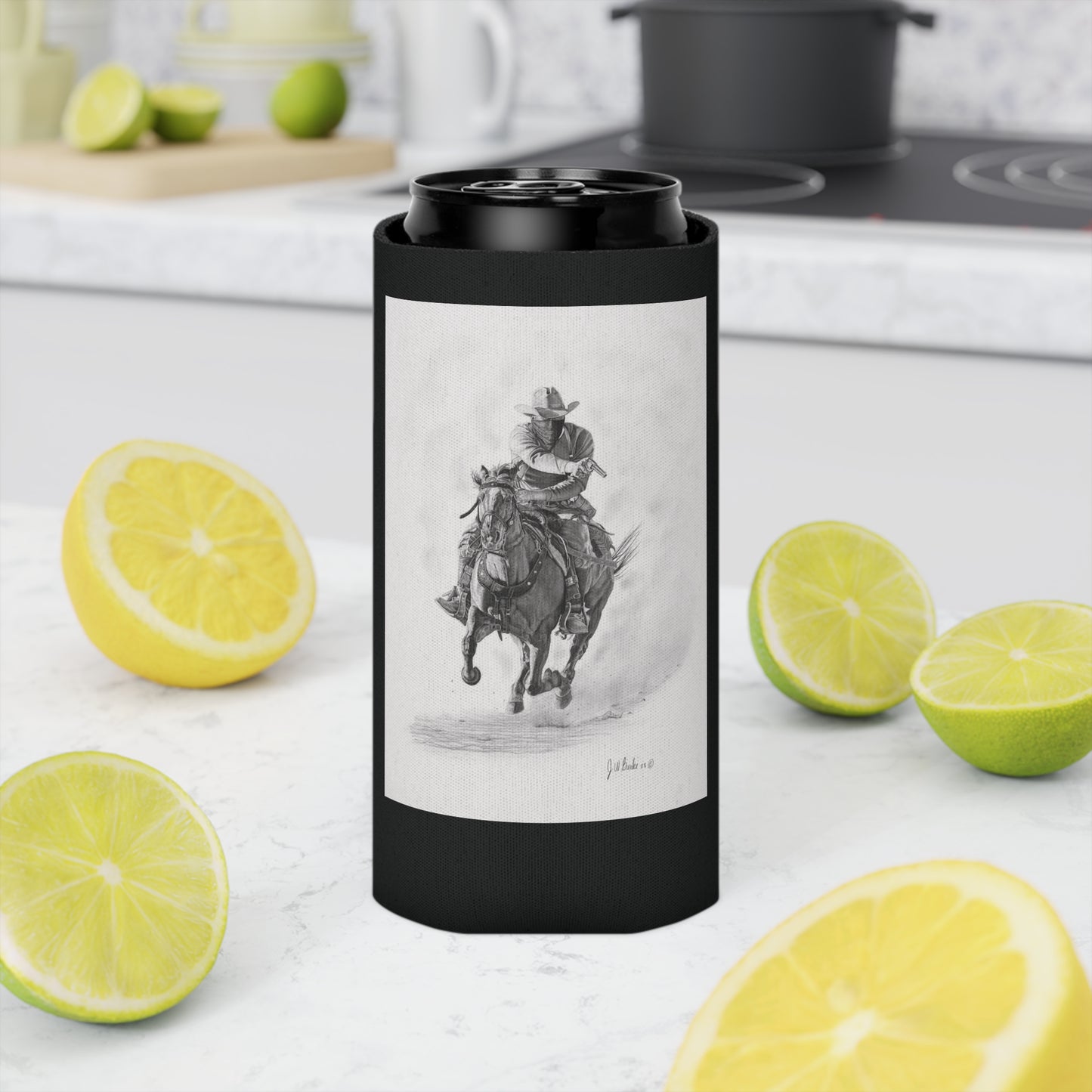 Can Cooler, Western Beverage Sleeve, Outdoor Party Gear, Country-Themed Drink Holder, Ideal for BBQs & Tailgates