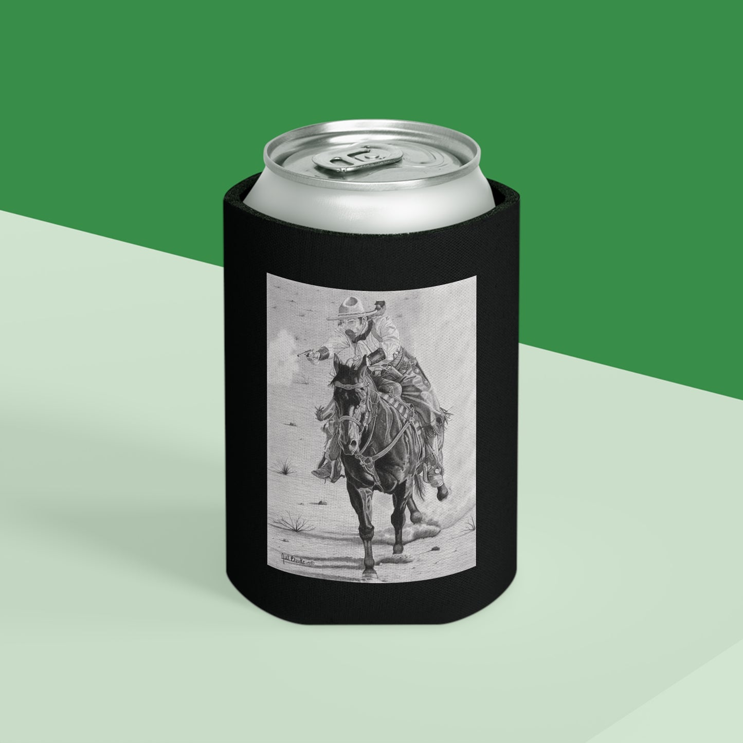 Can Cooler, Western Beverage Sleeve, Outdoor Party Gear, Country-Themed Drink Holder, Ideal for BBQs & Tailgates