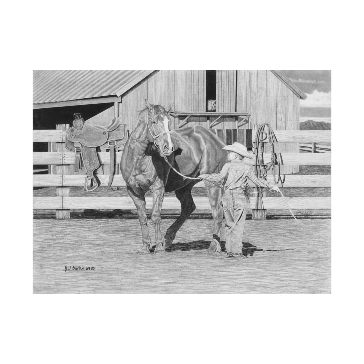 Art Print | Western Decor | Framed Wall Art, Matte Horizontal Posters, Country Home, Gift for Horse Lovers
