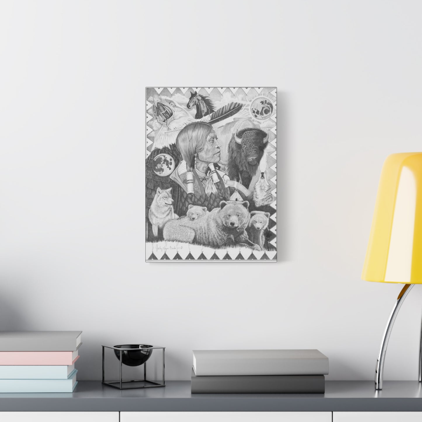 western art on canvas, home decor, farmhouse