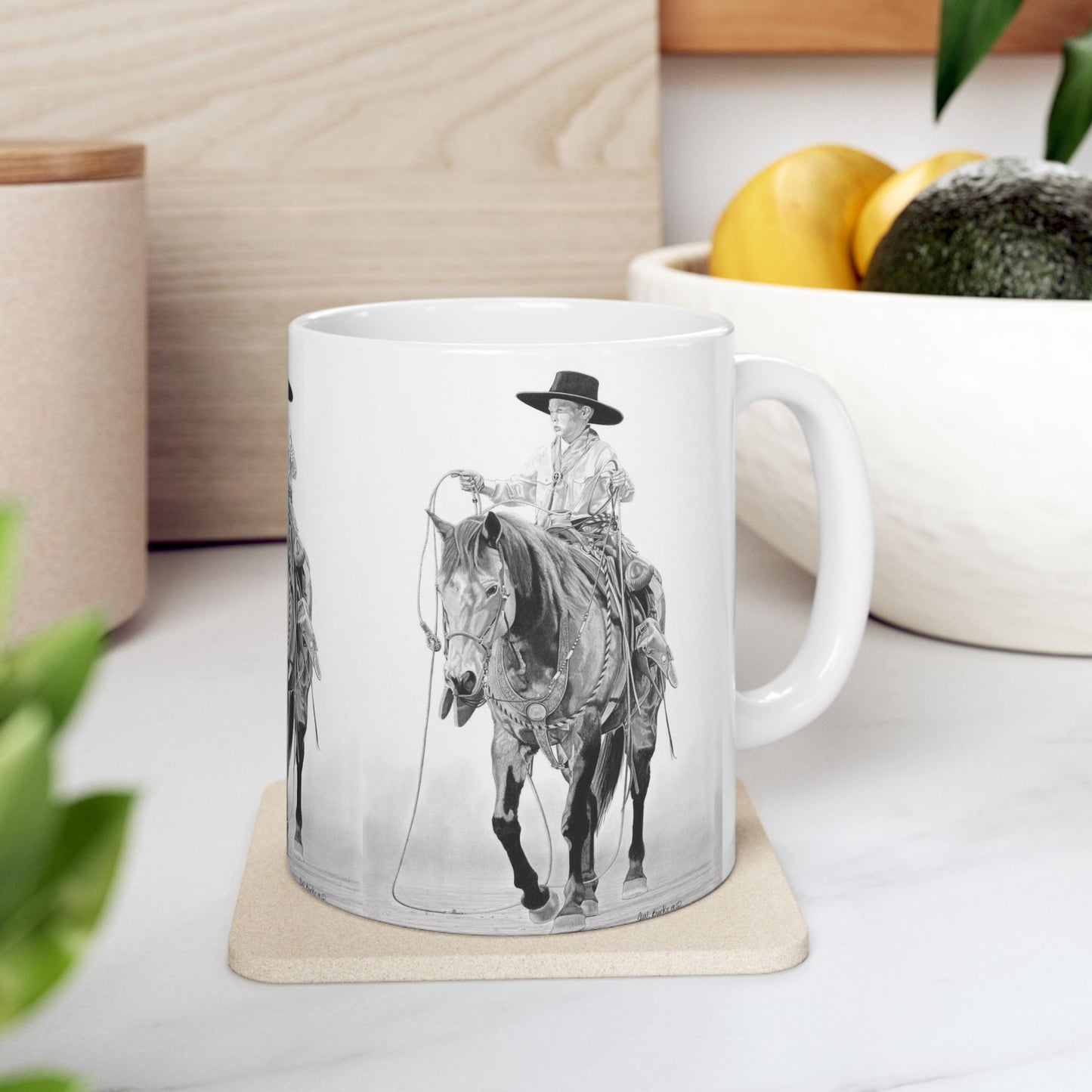 coffee mug, western style