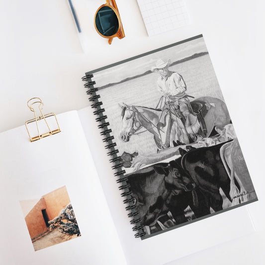 Spiral Notebook Capturing the Spirit of the West, Journal for Equestrian Lovers, Western Art Gift, Cowpoke Writing Pad
