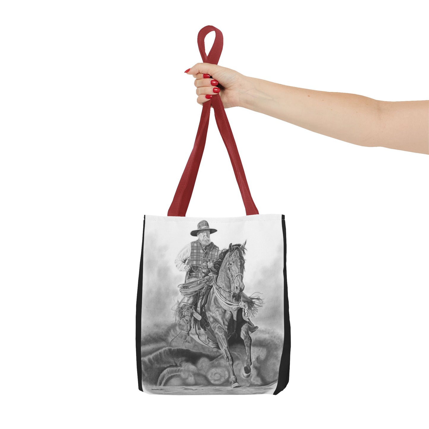 "Trouble  Up Ahead" Tote Bag, Western Style Shopping Tote, Equestrian Gift, Farmhouse Decor, Horse Lover Accessory