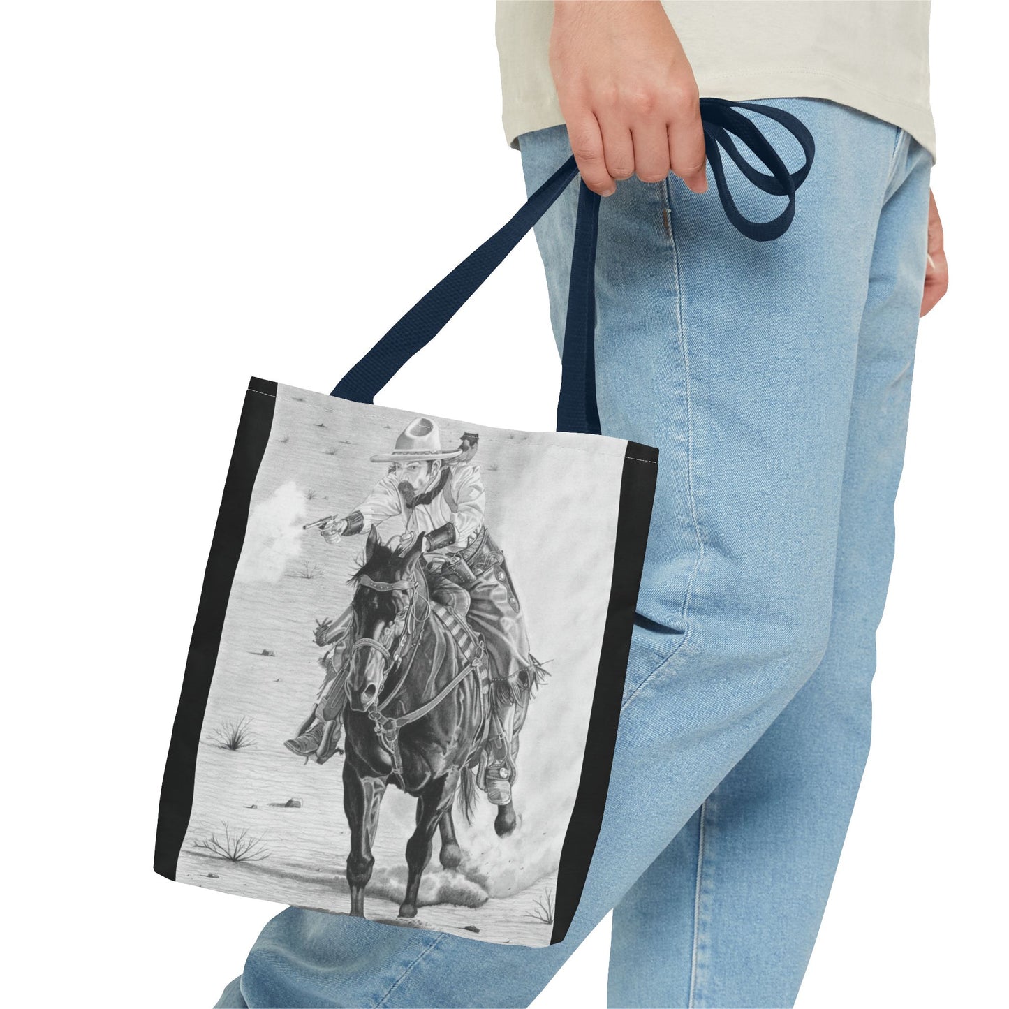 "Wild Bill Rides Again " Tote Bag, Western Style Shopping Tote, Equestrian Gift, Farmhouse Decor, Horse Lover Accessory