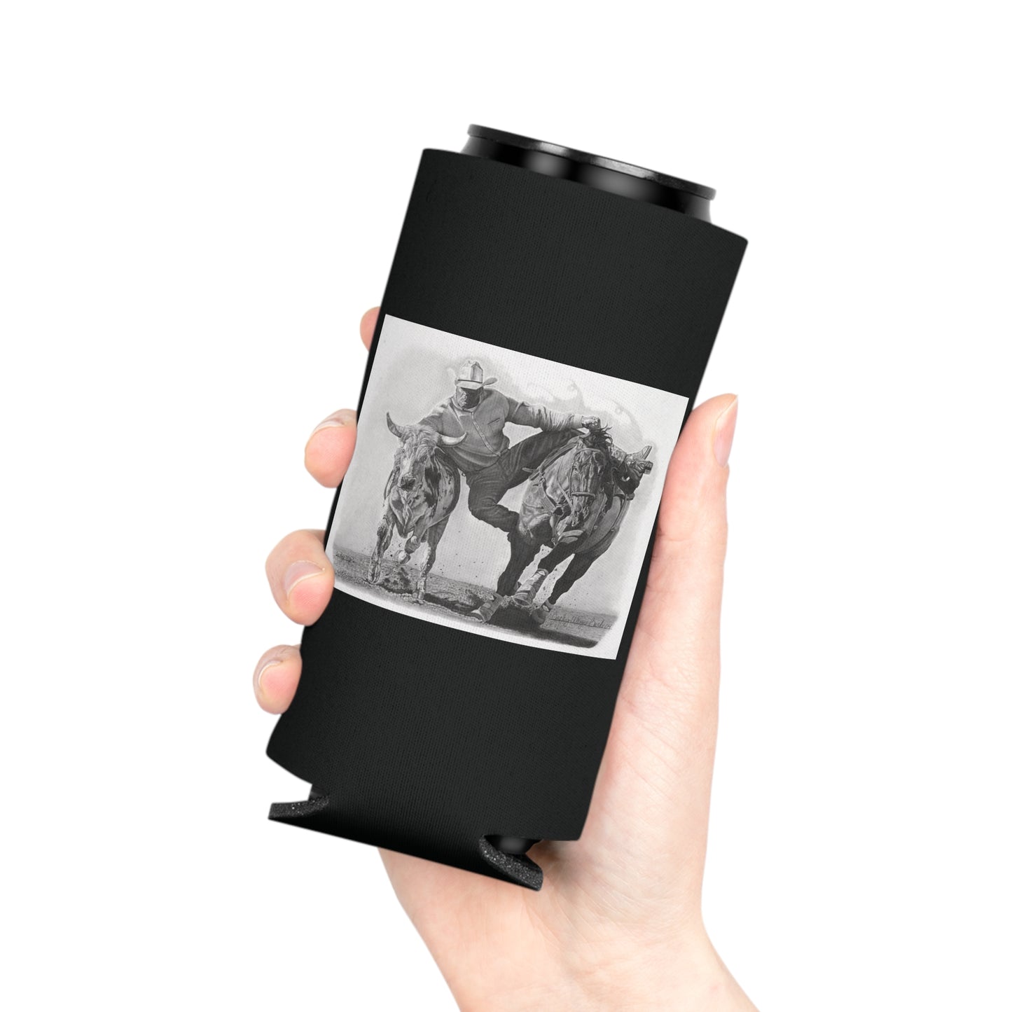 Can Cooler, Western Beverage Sleeve, Outdoor Party Gear, Country-Themed Drink Holder, Ideal for BBQs & Tailgates