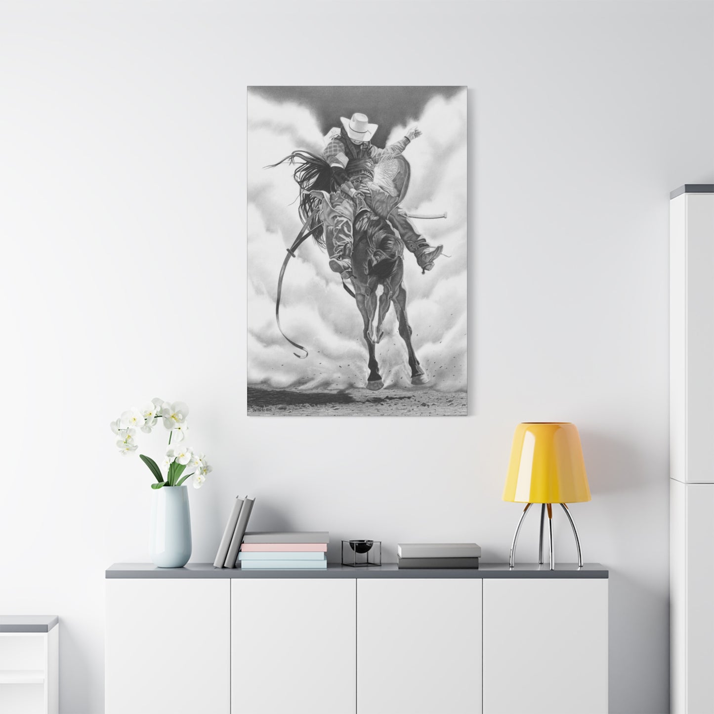 Art on canvas, western style, farmhouse