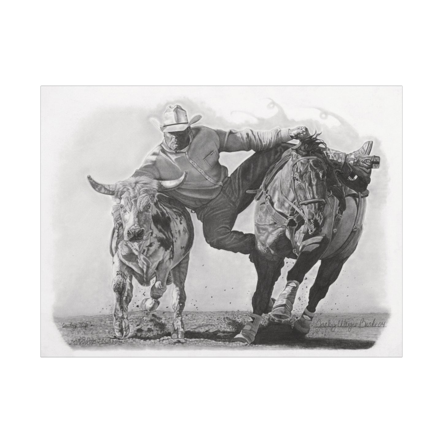 "Cowboy Life # 1 " western art on canvas.