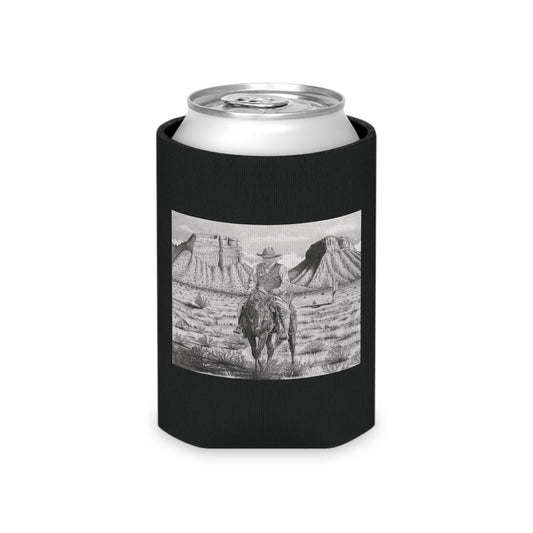 "On The Outlaw Trail"  Rustic Cowboy Can Cooler, Western Beverage Sleeve, Outdoor Party Gear, Country-Themed Drink Holder, Ideal for BBQs & Tailgates