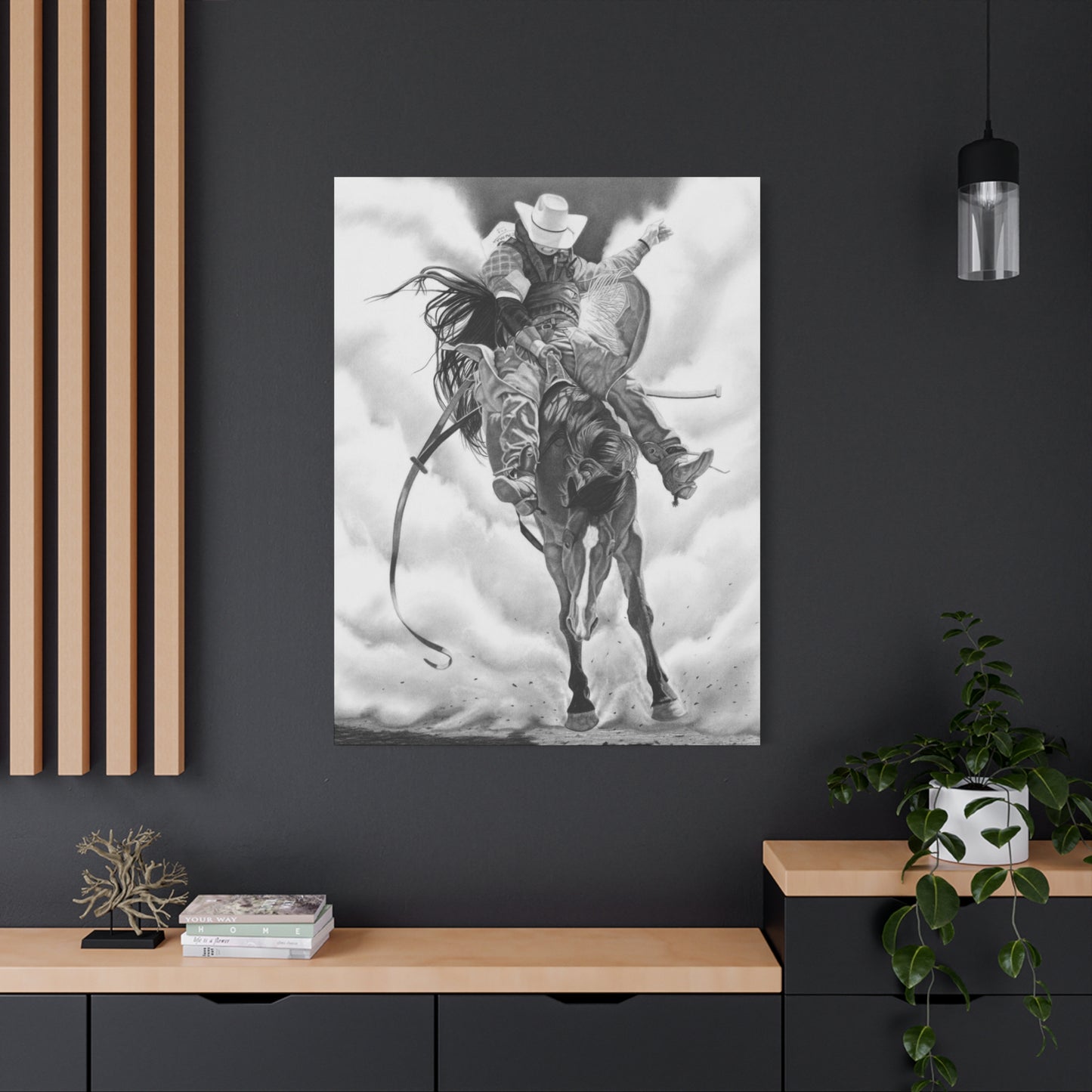Art on canvas, western style, farmhouse