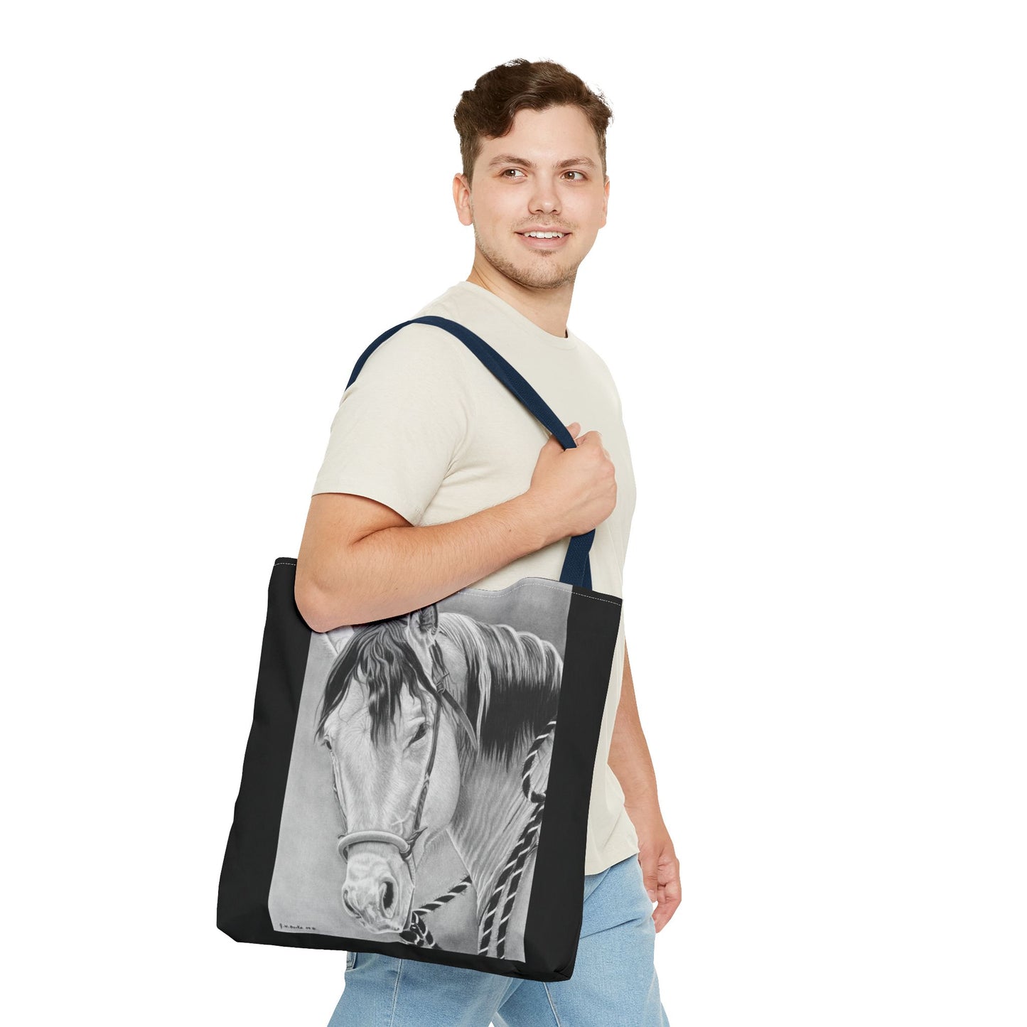 Tote Bag, Western Style Shopping Tote, Equestrian Gift, Farmhouse Decor, Horse Lover Accessory