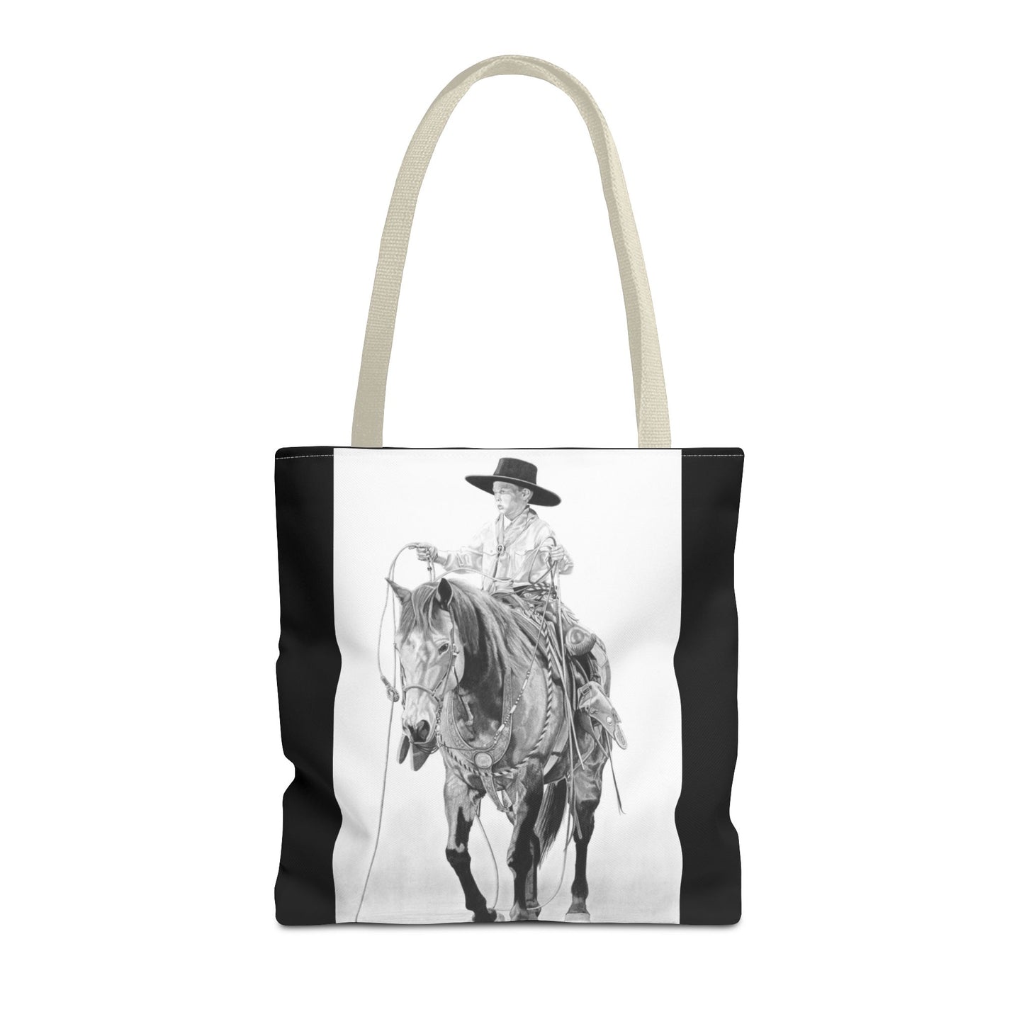 "Young Cowboy " Tote Bag, Western Style Shopping Tote, Equestrian Gift, Farmhouse Decor, Horse Lover Accessory