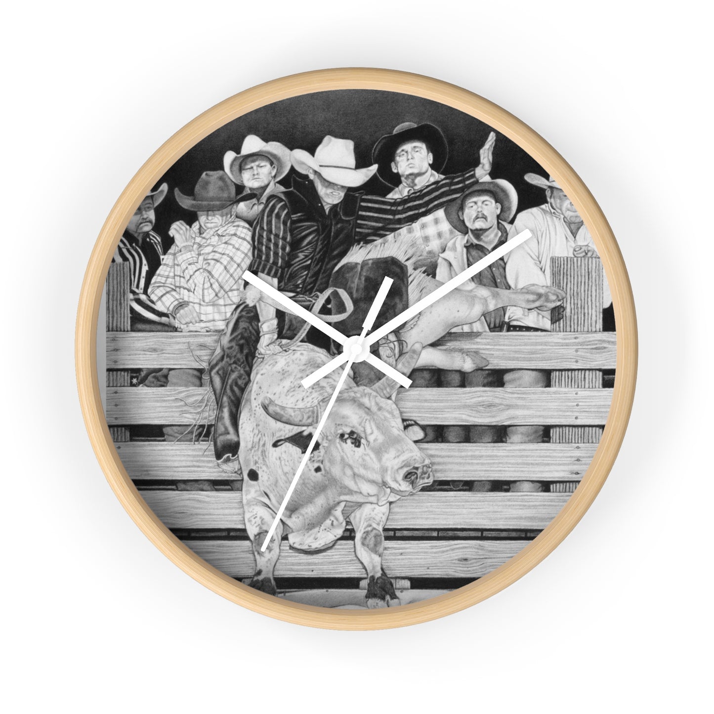 Wall Clock, Vintage Farmhouse Decor, Western Theme Timepiece, Country Home Accent, Horse Lover Gift, Unique Wall Art