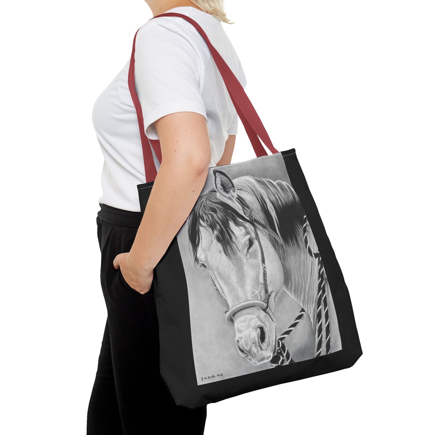 Tote Bag, Western Style Shopping Tote, Equestrian Gift, Farmhouse Decor, Horse Lover Accessory