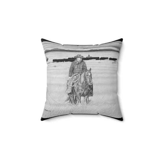 "The Passing Storm" ,  Cowboy Decor Pillow, Western Home Accent, Farmhouse Throw Pillow, Gift for Horse Lovers, Country Style Cushion