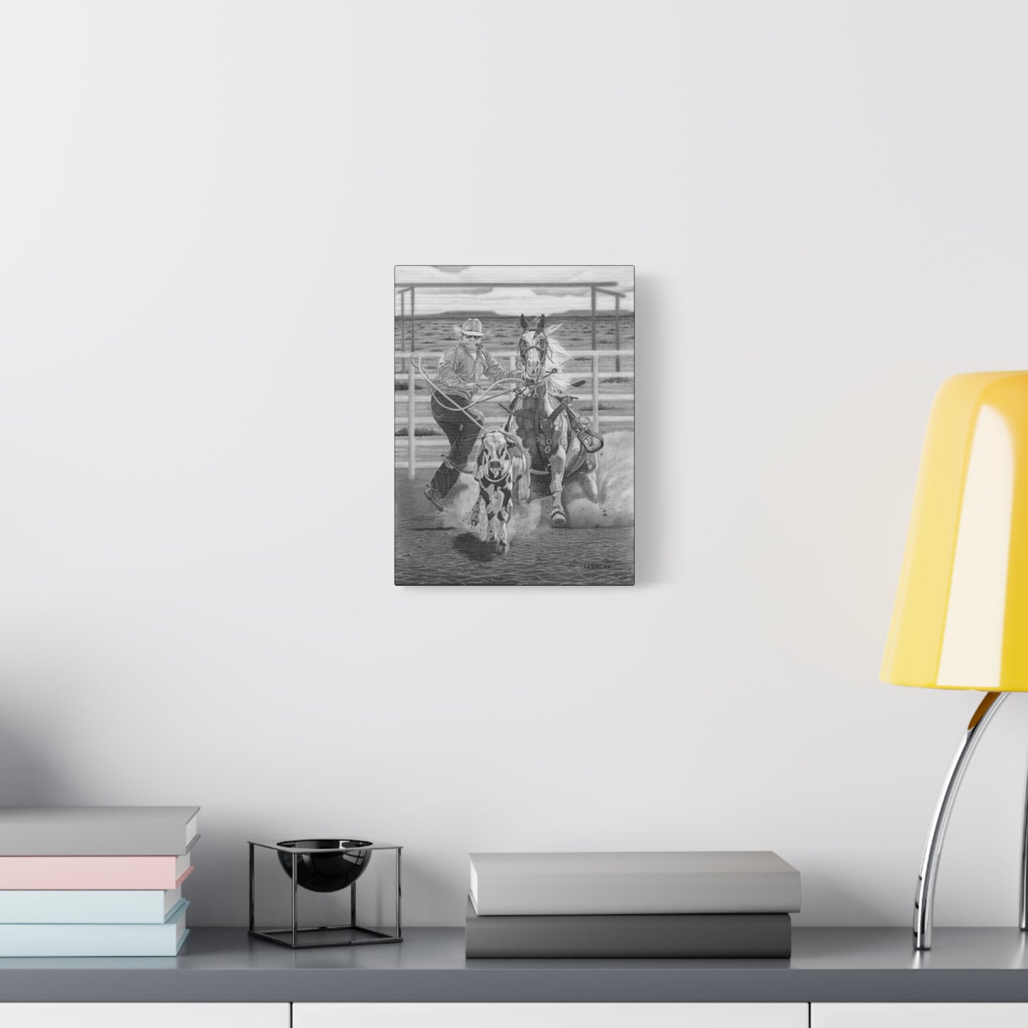 "Stone Cold Throw" Western Artwork on canvas