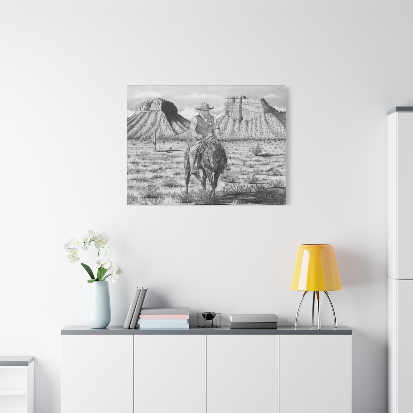 western art on canvas, home decor, farmhouse