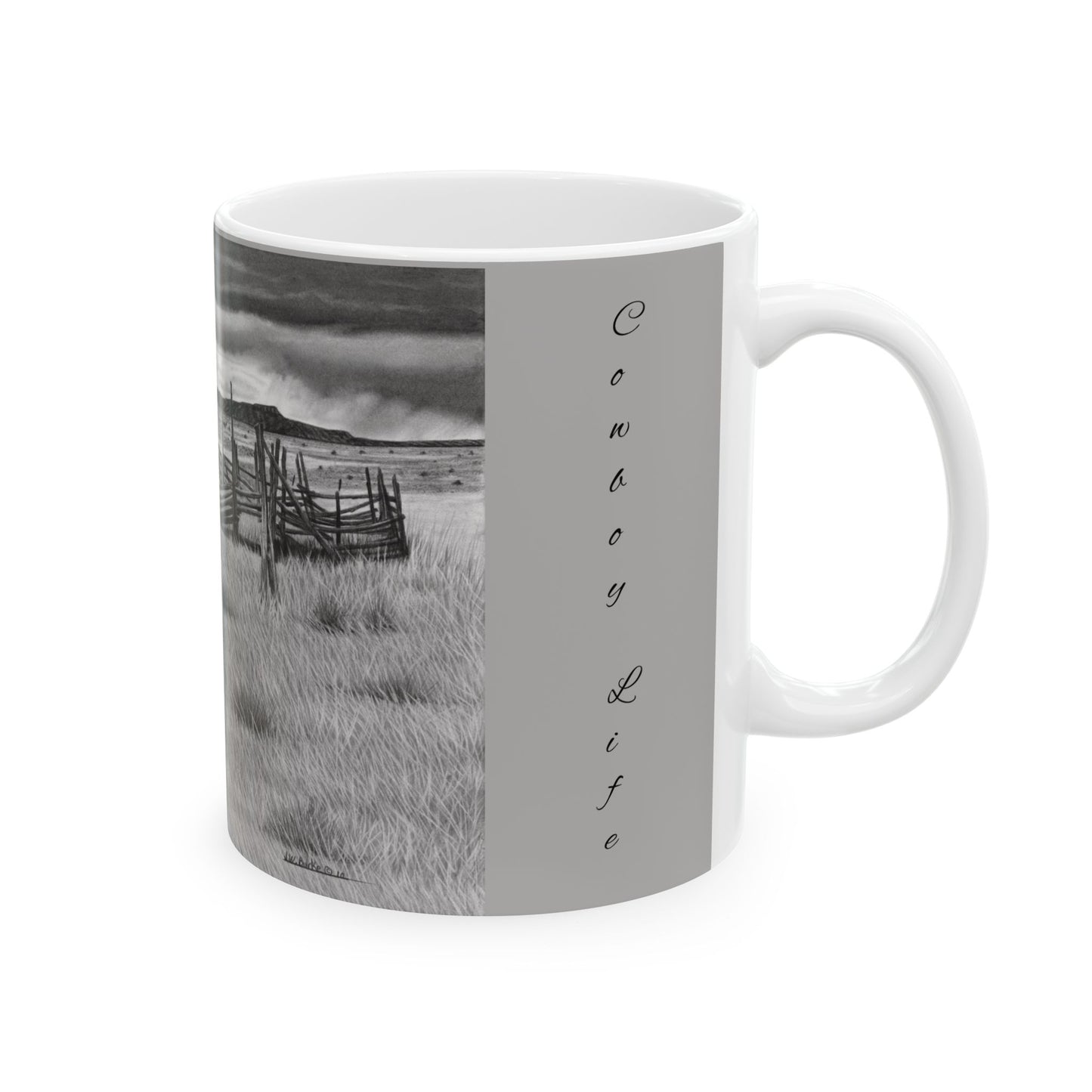 "The coming Storm"  Rustic Horse Lover Mug, Cowboy Decorative Coffee Cup, Horseback Riding Gift, Country Home Decor, Equestrian Tea Mug