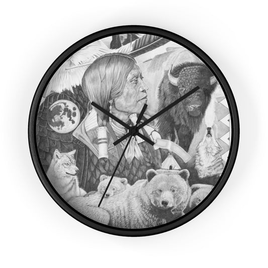 Two Moon Apache Dream  Cowboy Wall Clock - Vintage Farmhouse Decor, Western Theme Timepiece, Country Home Accent, Horse Lover Gift, Unique Wall Art