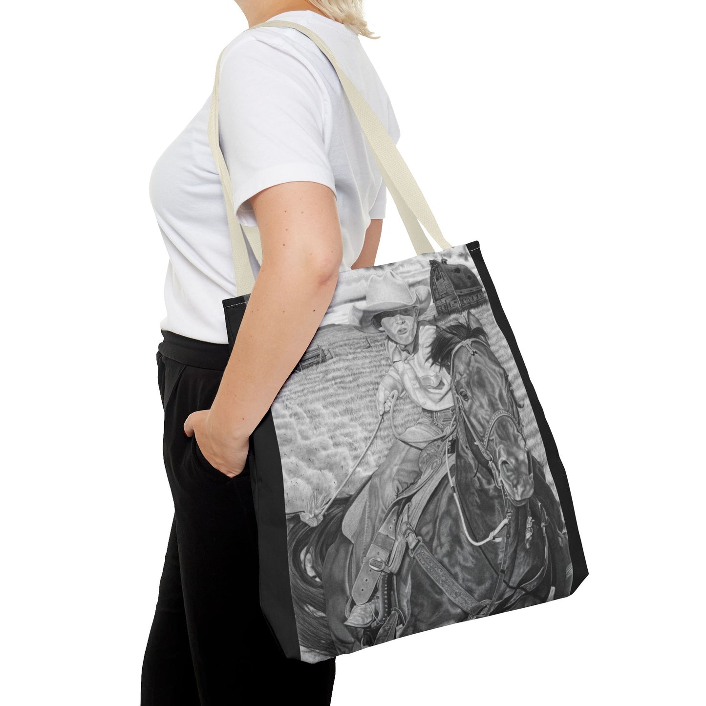 Tote Bag, Western Style Shopping Tote, Equestrian Gift, Farmhouse Decor, Horse Lover Accessory